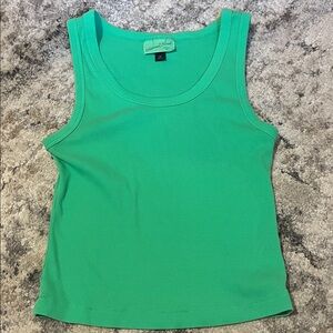 Daniel Rainn Vibrant Green Ribbed Tank Top